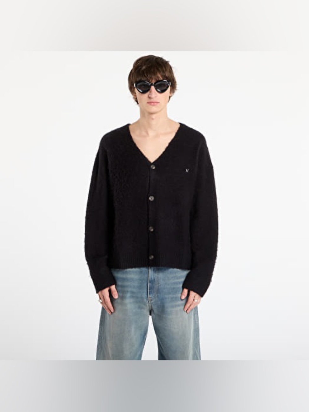 Represent Textured Knit Cardigan Jet Black XL